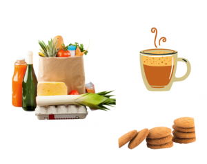 Illustration Epicerie solidaire et parlotte café