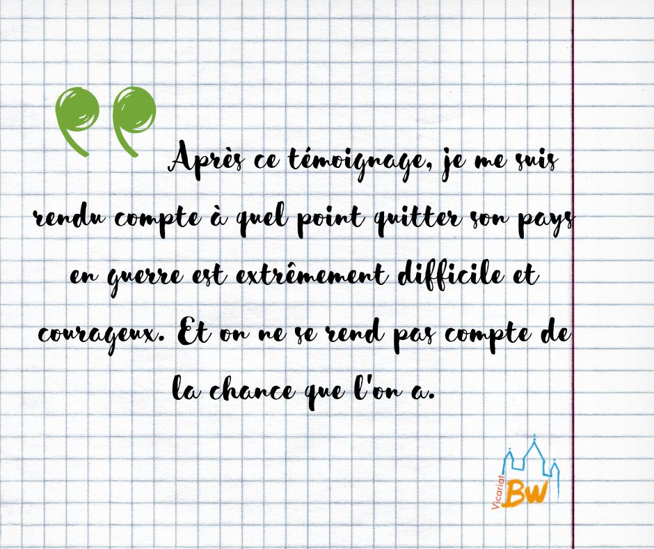 témoignage de jeune - semaine des témoins