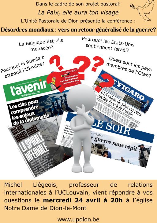 affiche Conférence Dion: Désordres mondiaux
