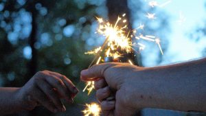 flambeau étincelles