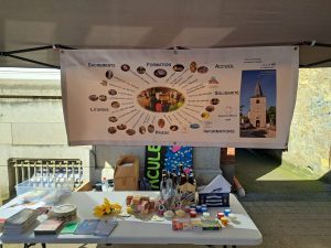 stand de la paroisse de Court-Saint-Etienne lors de la braderie - juin 2024
