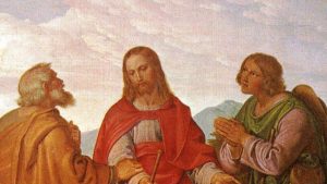 Extrait de la peinture des disciples d'emmaüs de Joseph von Fuhrich