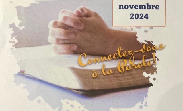 bannière Semaine de prière accompagnée Lasne - okn voit deux mains jointes sur une Bible