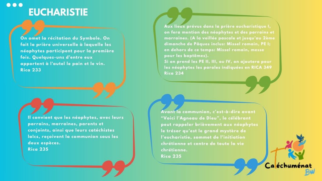 Célébration de l'eucharistie et de la première communion des adultes