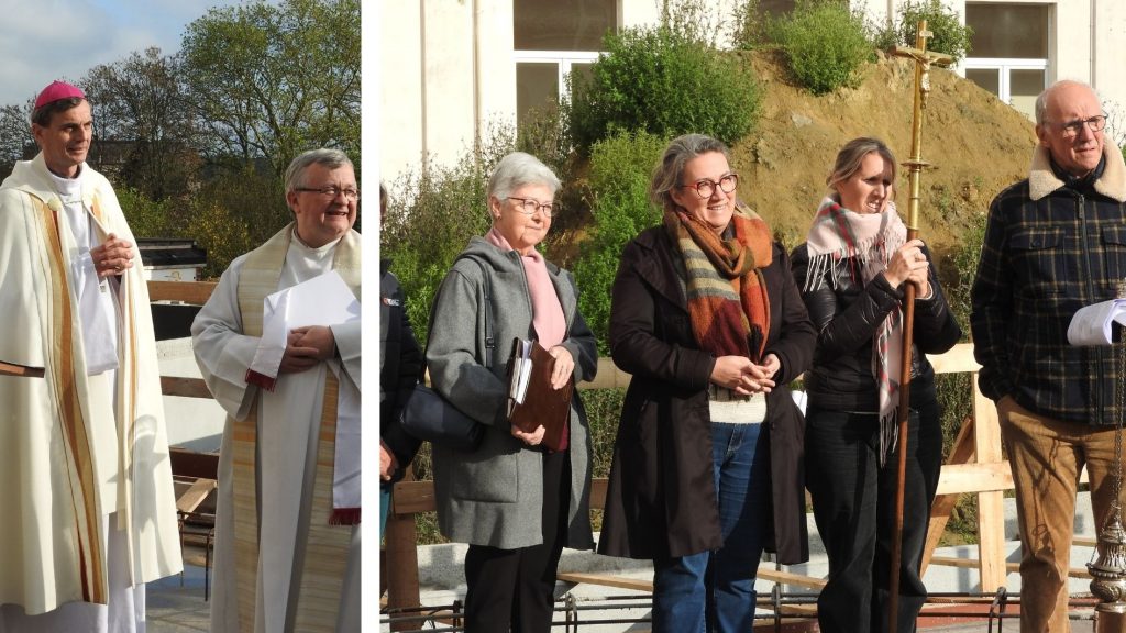 Photos de la pose de la première pierre au Centre Pastoral de Wavre