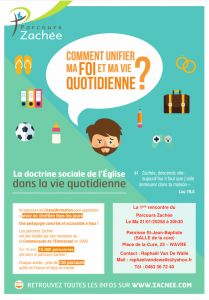 affiche du parcours Zachée à Wavre en 2025