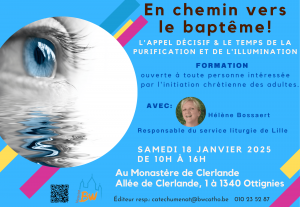 Affiche de l'événement en chemin vers le baptême 18 janvier 2025