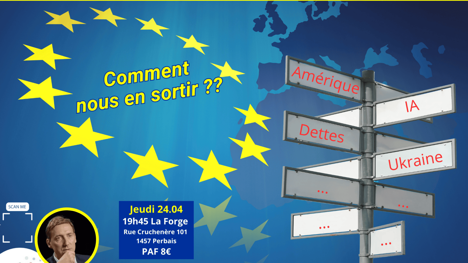 Bannière conférence EsP'R Gaël Giraud - Avenir pour les Européens