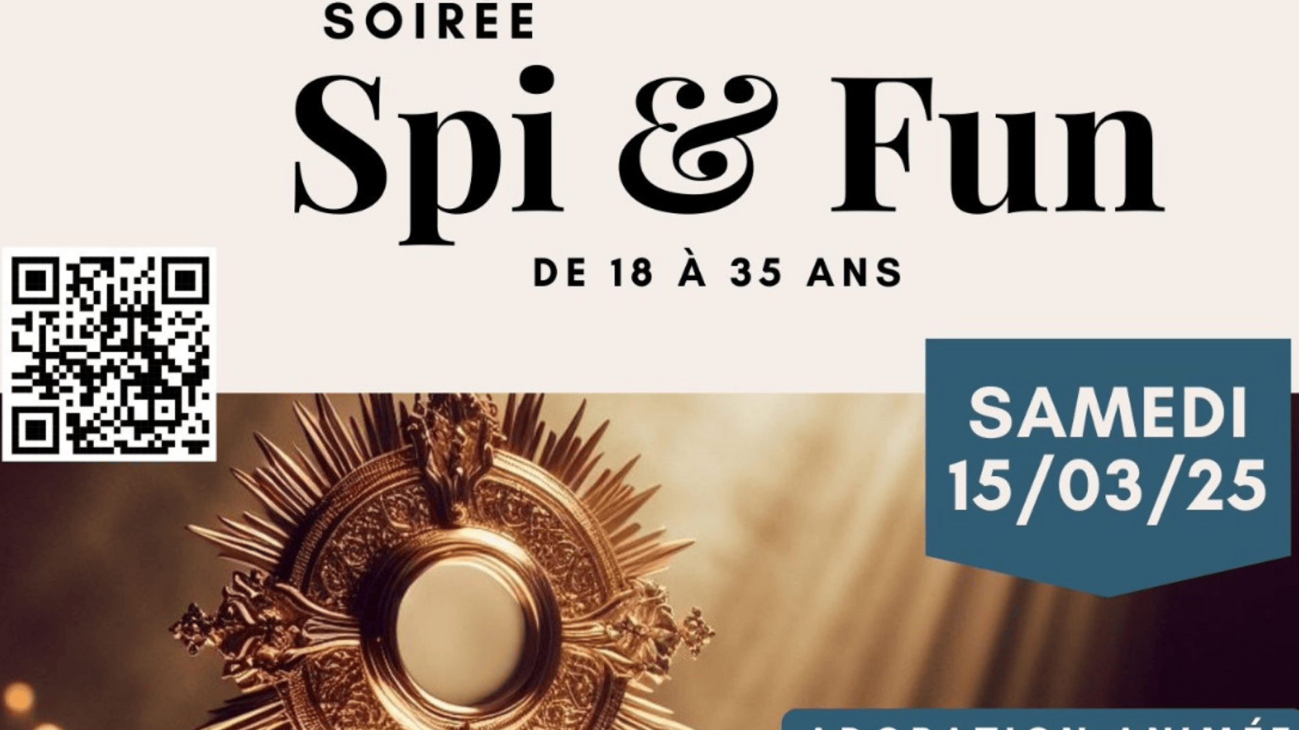 Bannière Soirée Spi & Fun à Jodoigne le 15 mars 2025