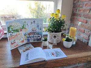 Photo du coin de prière familial pour la prière du soir avec les enfants. Amélie Ranjard