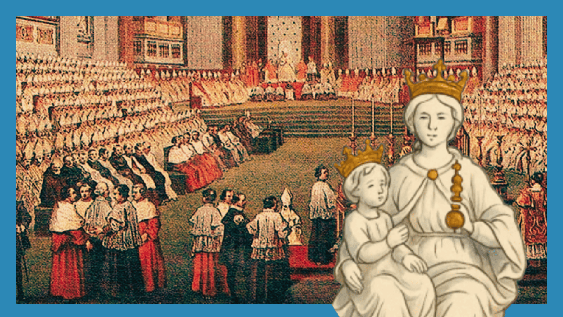 Bannière Mgr Hudsyn: la vierge marie dans le concile vatican II, à Notre-Dame de Basse-Wavre