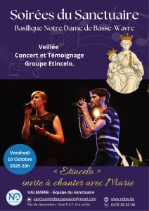 Affiche du Concert d'Etincelo à Notre-Dame de Basse-Wavre