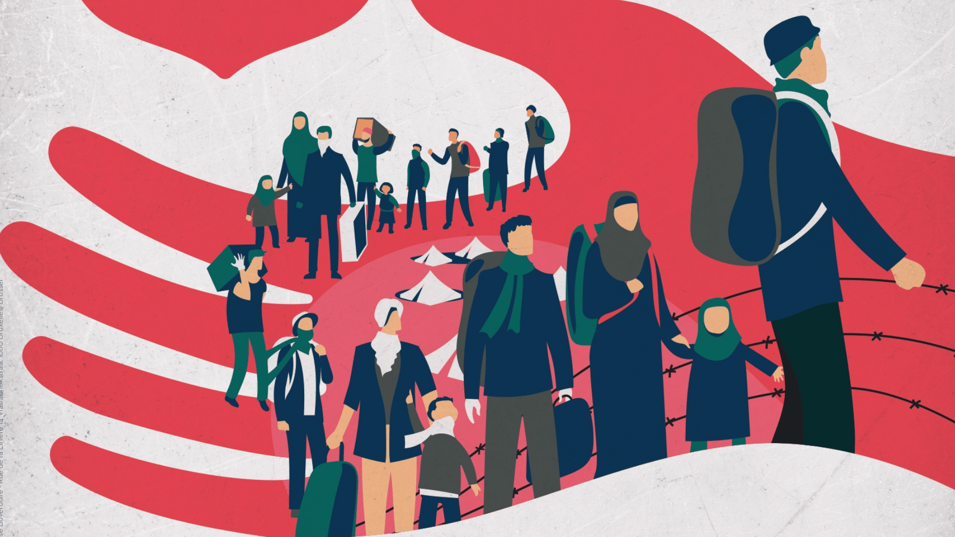 bannière pour la conférence sur les centres fermés à BXL le 4 octobre 2025