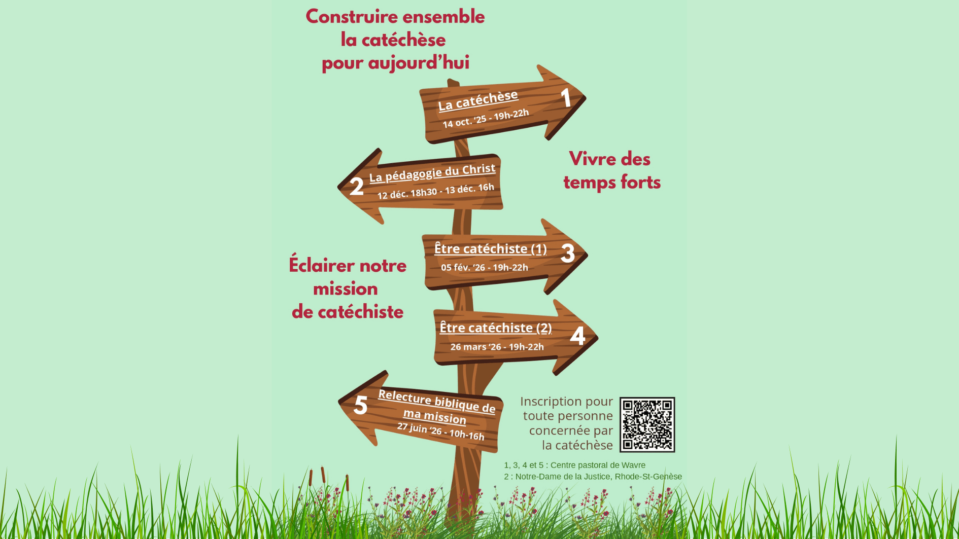 Bannière pour le parcours de formation à la catéchèse