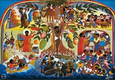 Tapisserie « L'alliance de Dieu avec son Peuple » de l'artiste haïtien, Jacques Chéry.