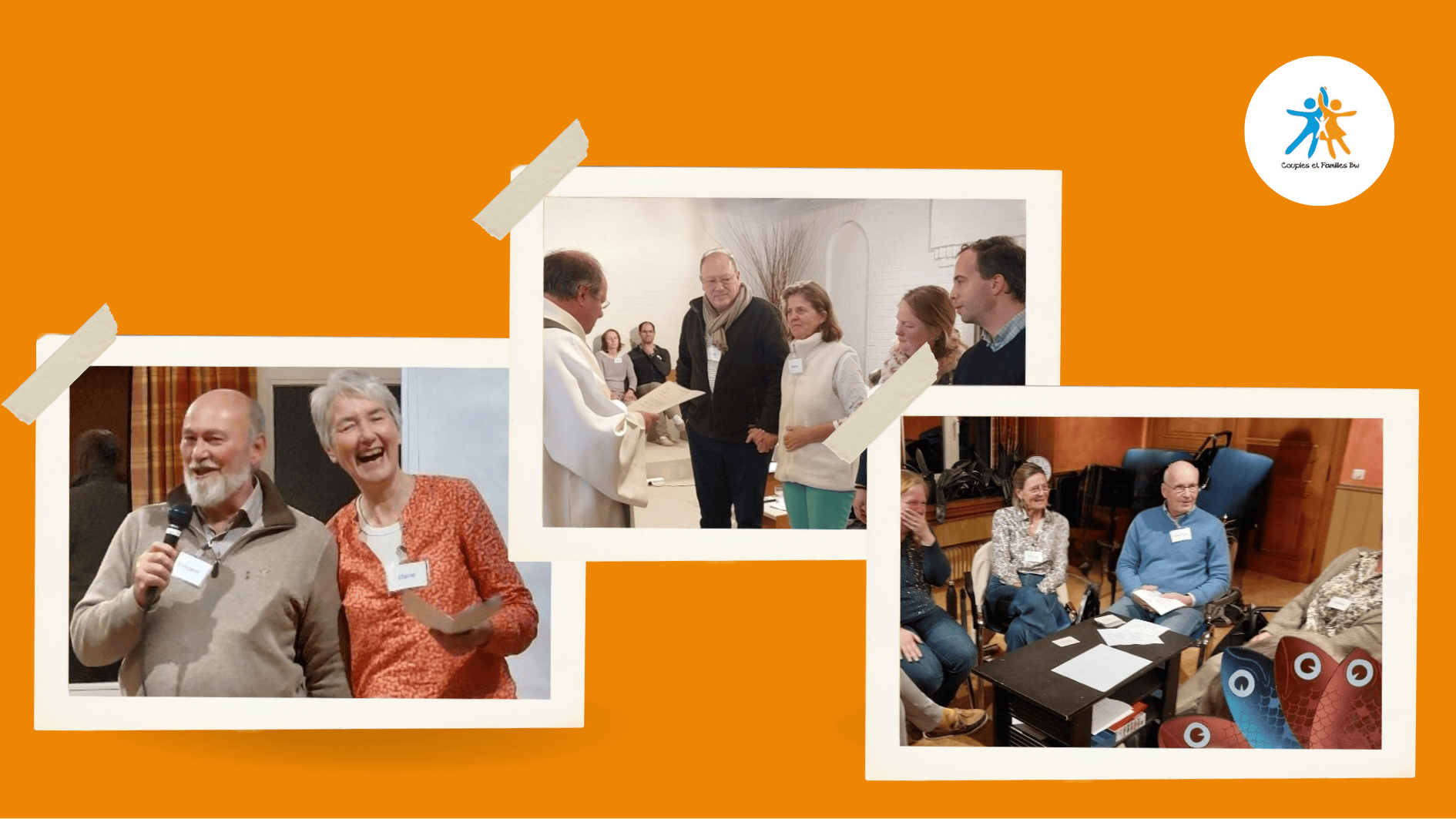 Collage de plusieurs photos du weekend des couples accompagnateurs de fiancés en octobre 2025