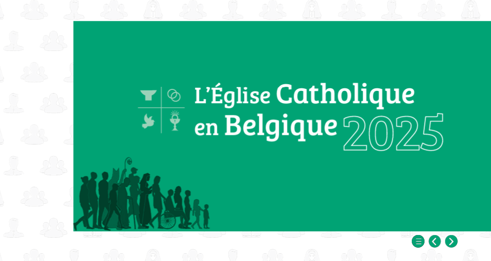 Bannière - Couverture du rapport annuel de l'Eglise Catholique en Belgique - 2025
