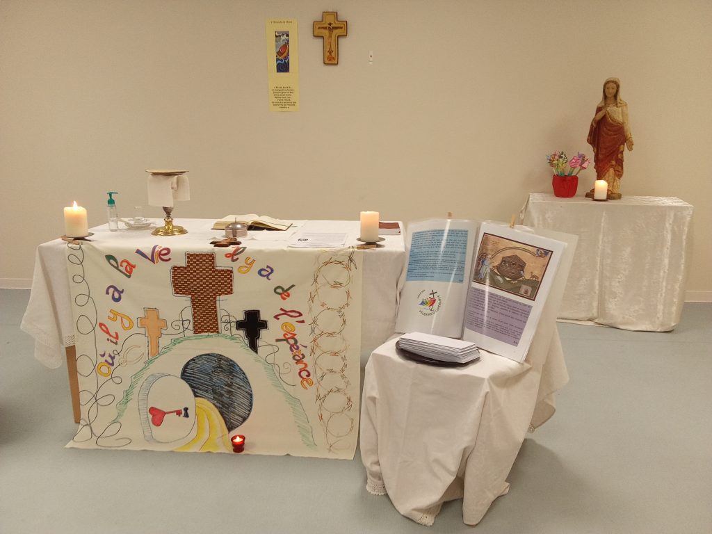 autel d'une prison. Photo transmise par aumonerie de prison du Bw