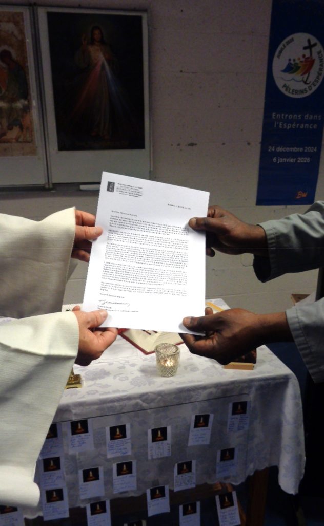 photo transmise par aumônerie de prison du Bw