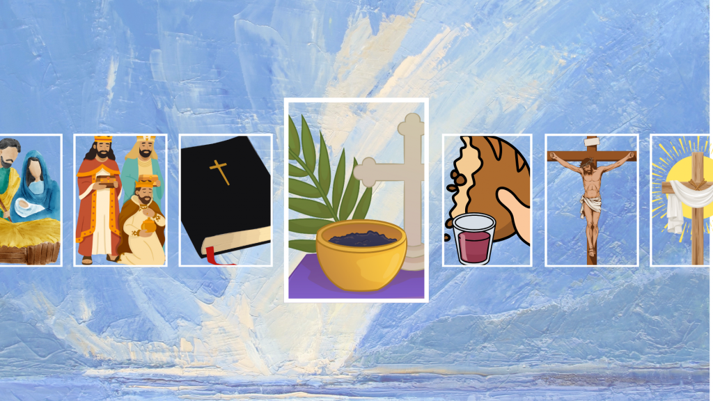 Bannière illustrant le carême pour les fiches La Parole de Dieu au quotidien