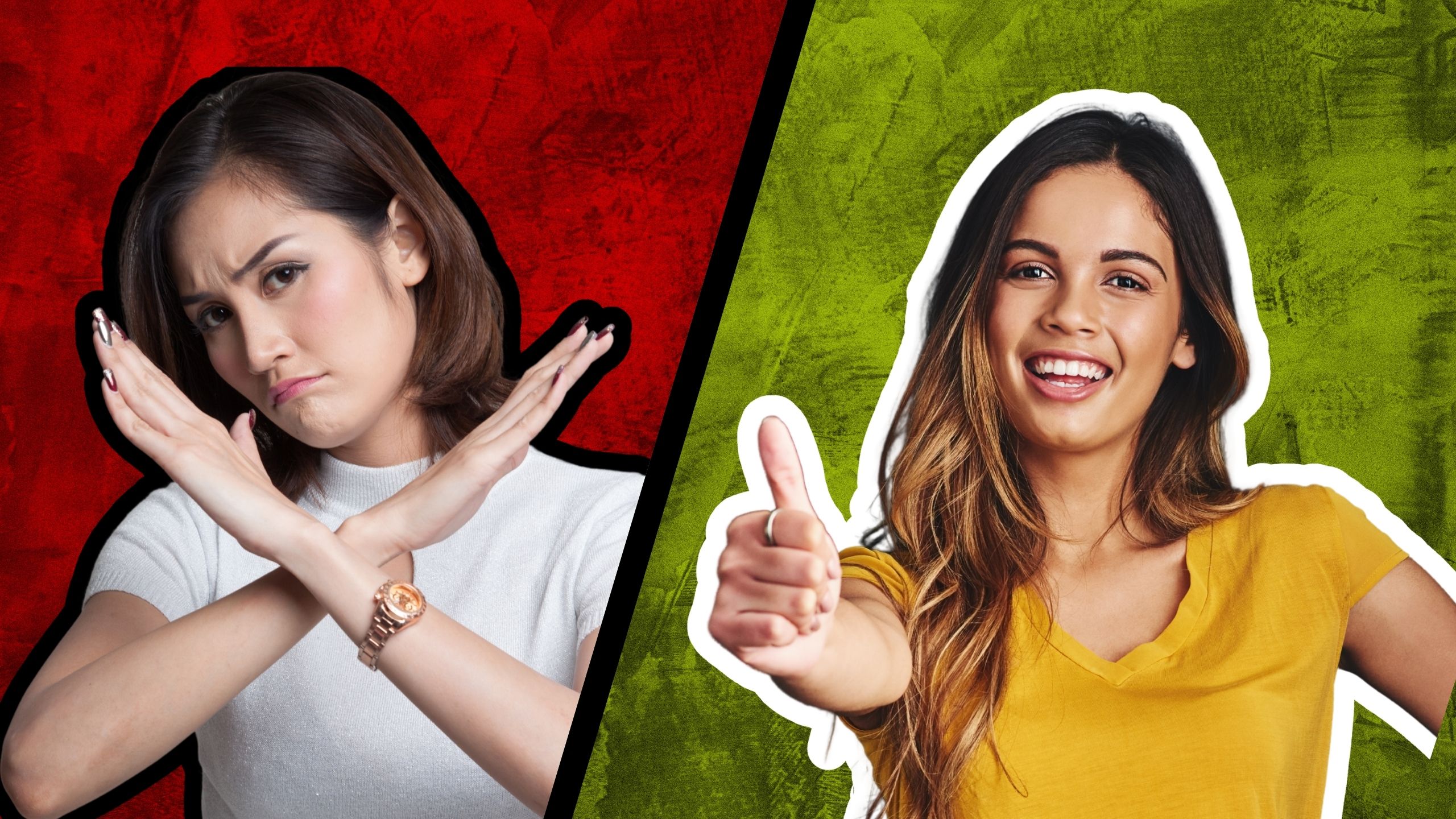 Bannière montrant une personne disant non et une personne disant oui. Une clé importante pour lutter contre l'épuisement et le burnout.