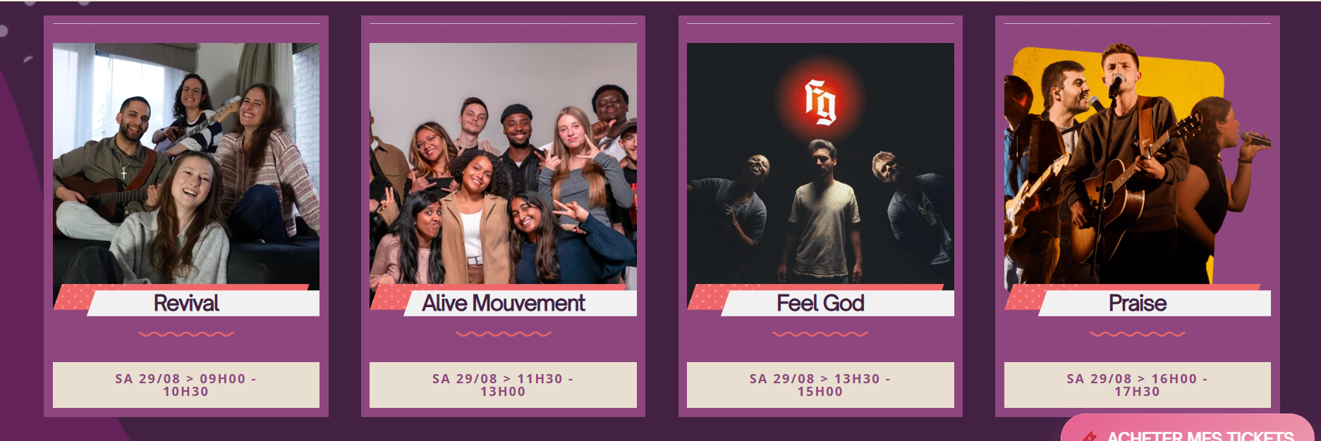 bannière avec le lineup du Maredsous Sound Festival